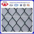 green color pvc coated chain link fence